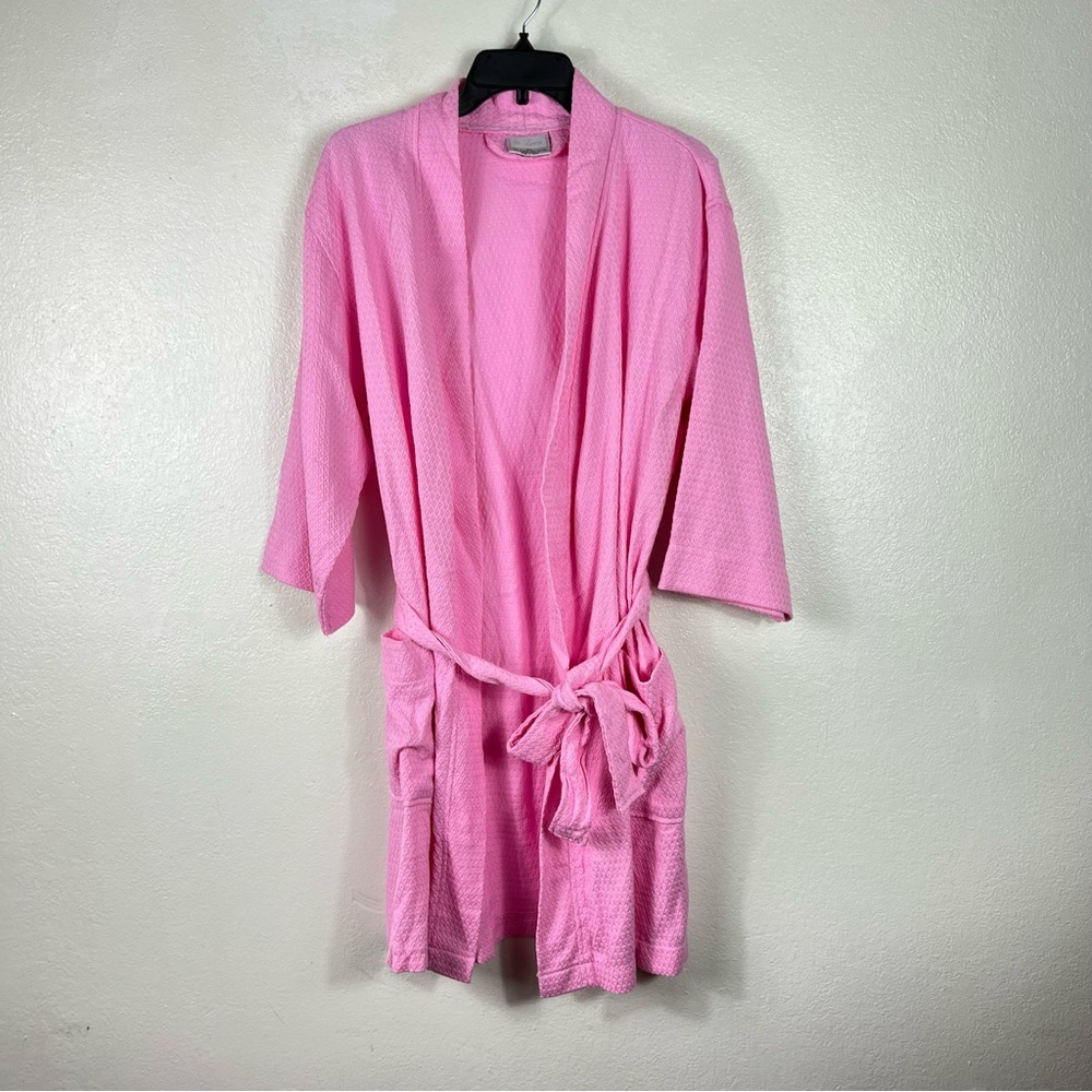 By Lora Pink Bamboo Cotton Robe S/M